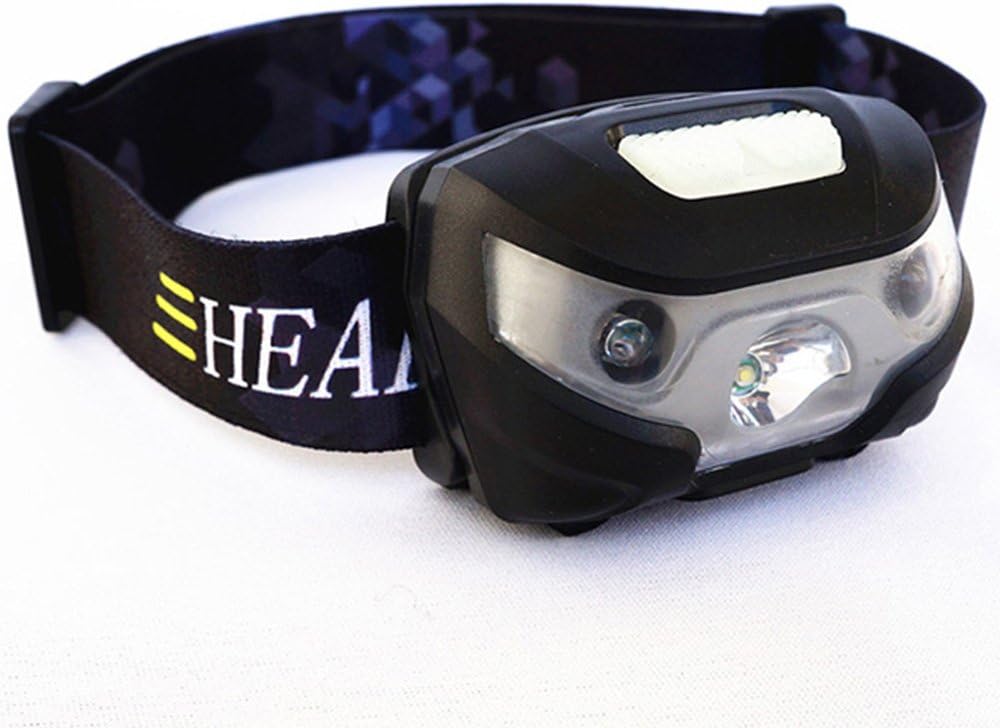 RUZK5 Mini Rechargeable LED Headlamp 3000Lm Body Motion Sensor Headlight Camping Flashlight Head Light Torch Lamp With USB
