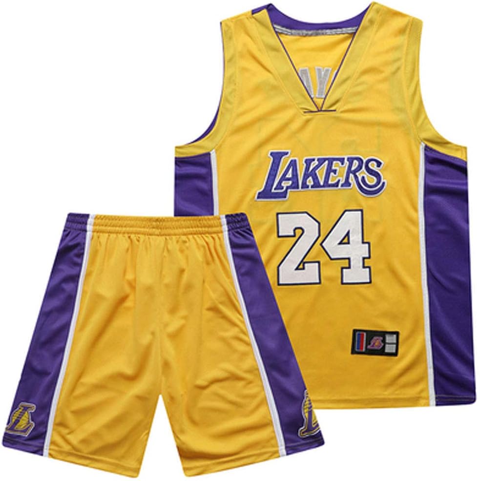 GBY Applicable to Lakers, Basketball Uniform, 23rd, 24th, Suit (Yellow)