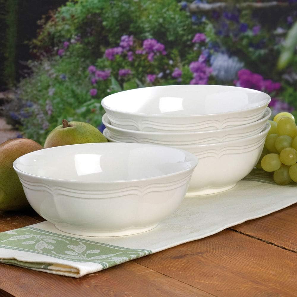  | Mikasa French Countryside Dinner Plate, White, 10.75-Inch - F9000-201: Cereal Bowls
