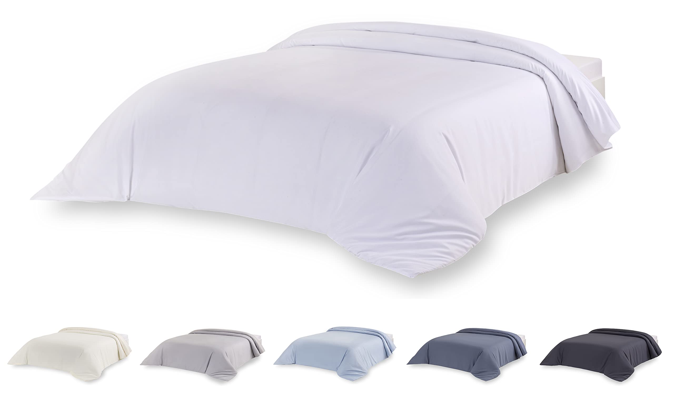 Todocama Microfibre Duvet Cover for Extra Soft Touch (White, 105/120-180 x 220 cm)