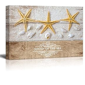 Marine Theme Canvas Wall Art - Beautiful Starfish - Giclee Print Modern Wall Art | Stretched Gallery Wrap Ready to Hang Home Decoration - 12x18 inches