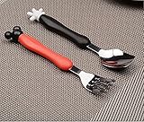 ABOGALE Children's Kids Spoon and Fork Set BPA-free Plastic and Stainless Steel