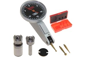 Türlen Test Dial Indicator Precision 7 Jewels 0.03"/0.0005" 0-15-0 w/ 3 Titanium Coated Probes