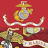 Winbee US Marine Corps Flag 3x5 Ft - Double Sided Embroidered, Double Nylon, Sewn Stripes, Heavy Duty Brass Grommets and UV Protection. Premium 3x5 USMC Flag and U.S. Marines Corps Military Flag