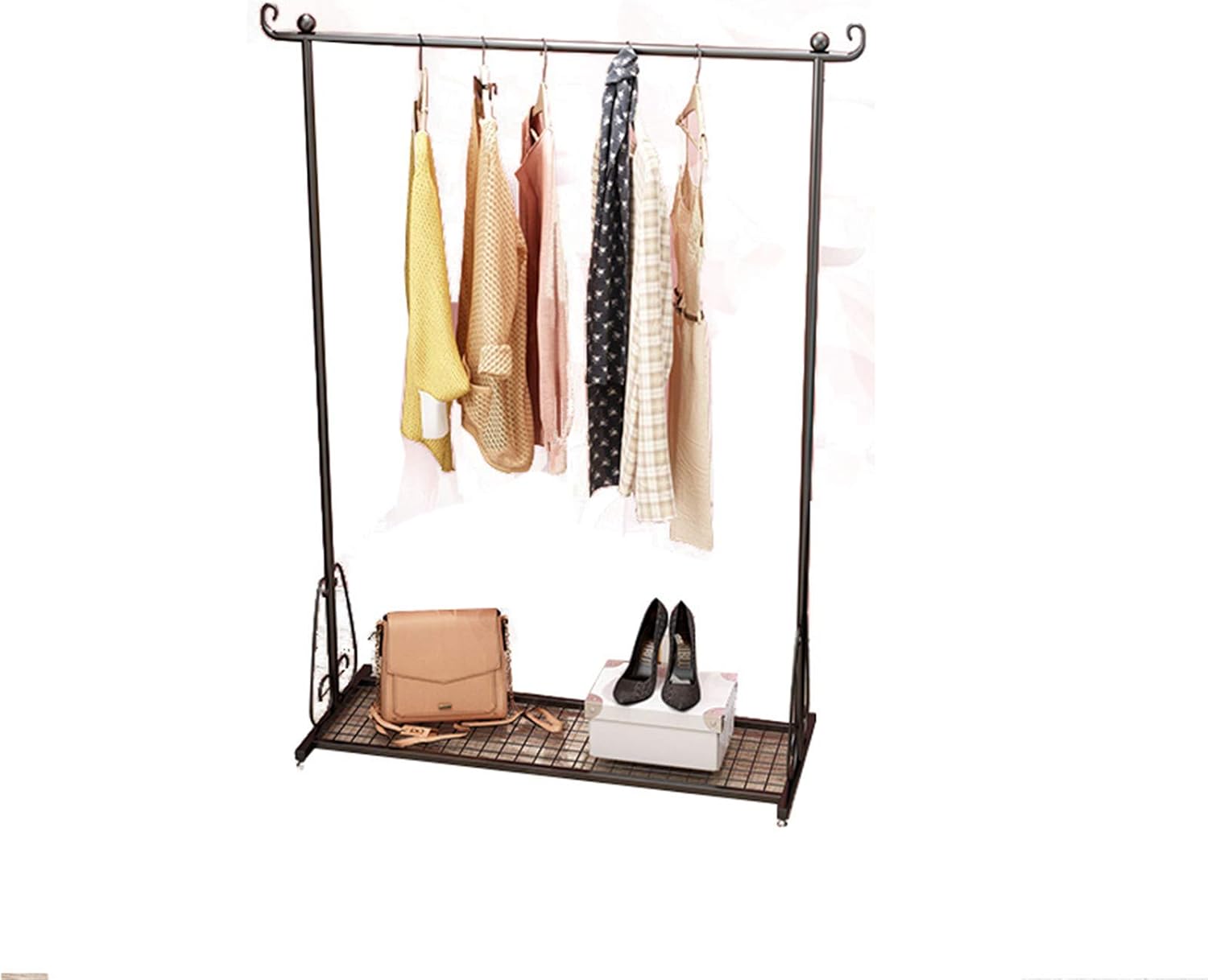 Retro Design Clothes Rail, Horizontal Bar Iron Art Nordic Style