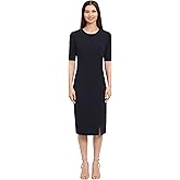 Maggy London Womens Diagonal Seamed Midi Dress