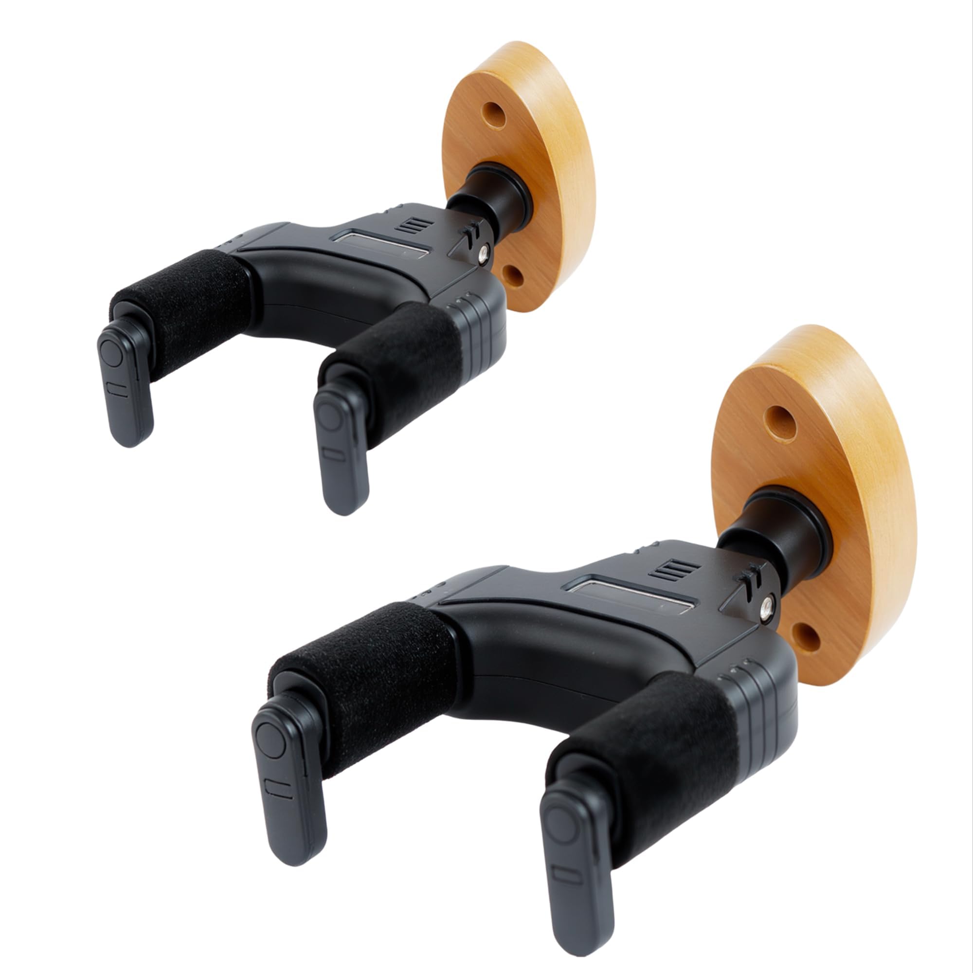 AUPHY AH85 Guitar Wall Mount with Auto-Lock & Auto-Rotate Mechanism | 10KG+ Heavy Duty | Universal Hanger for All Headstock/Neck Widths, Classical/Acoustic/Electric Guitars/Bass etc,Wood Base