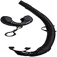 Scuba Choice Silicone Roll-up Nautilus Snorkel with Storage Case, Black - Compact 15" Flexible Snorkel, 3-1/2" Container, Easy to Pack & Store, Includes Durable Keeper for Travel Convenience