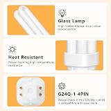 Liuyife 13W G24q-1 CFL Lamp 4 Pin Warm White 2700K 850LM 2U view 4