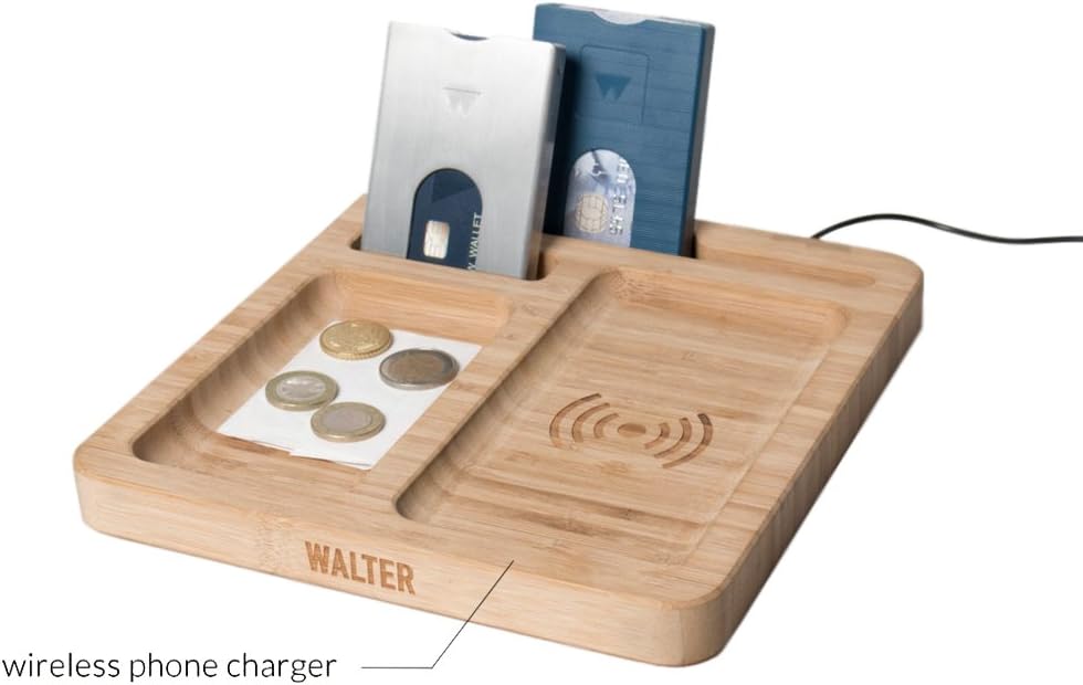 Bamboo Wireless Charging & Organizing Dock