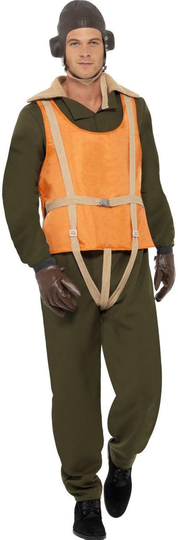 Deluxe 40's Aviator Costume Man Fancy Dress Clothing