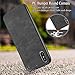 SALAWAT for iPhone Xs Case Slim Shock Proof Phone Cover Lightweight Premium PU Leather TPU Bumper PC Protection for iPhone X 5.8 inch (Black)