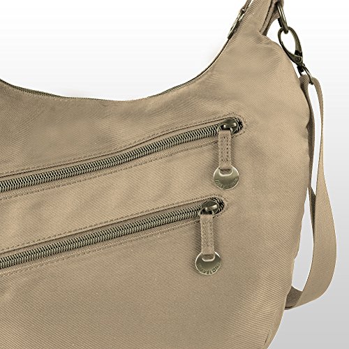 Travelon Convertible Hobo with RFID Protection - Champagne
