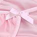 CHICTRY Men's Bowknot Sissy Bikini Briefs Low Waist Panties Underwear Pink Large(Waist:29.0-42.0