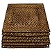 6 Pack Bamboo & Rattan 14” Square Charger Plates By Malacca Elements Dinner Servers