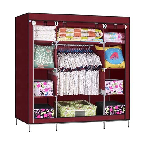 Luckyou Cloth Wardrobe Closet Storage Bag Portable Locker Type