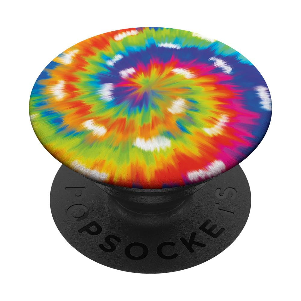 Tie Dye Pattern Men Women Kids, Rainbow Colorful Design PopSockets Adhesive PopGrip