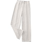 COZYEASE Girls' Wide Leg Sweatpants High Elastic Waist Pants Drawstring Casual Straight Leg Jogger Swearpants with Pocket