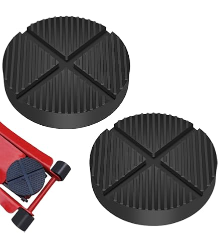 4 Pack Polyurethane Universal Medium Size Slotted Jack Pad Frame Rail Protector