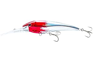 Nomad Design DTX Minnow with Patented Autotune System - Distressed Baitfish Swimming Action, BKK Diablo