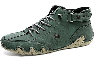 BOXPOPLA Explorer Waterproof Lightweight Unisex Outdoor Shoes for Hiking Camping & Driving Shoes High Top Chukka Boots Non-Slip Breathable Women&Men Italian Handmade Sports Shoe