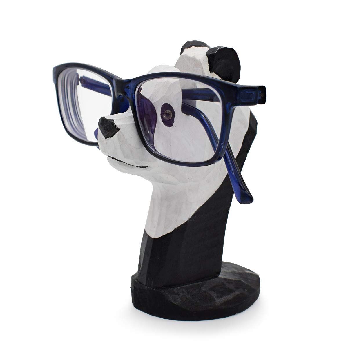 VIPbuy Hand Carved Wood Eyeglasses Spectacle Sunglasses Holder Stand Animal Shaped Home Office Desk Décor (Panda)