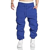 Lasjixion Men's Sweatpants Joggers Wortkout Tapered Casual Sweatpants for Men with Pockets