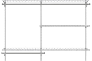 Rubbermaid 3H11 Configurations 3-to-6-Foot Classic Custom Closet Kit, Titanium