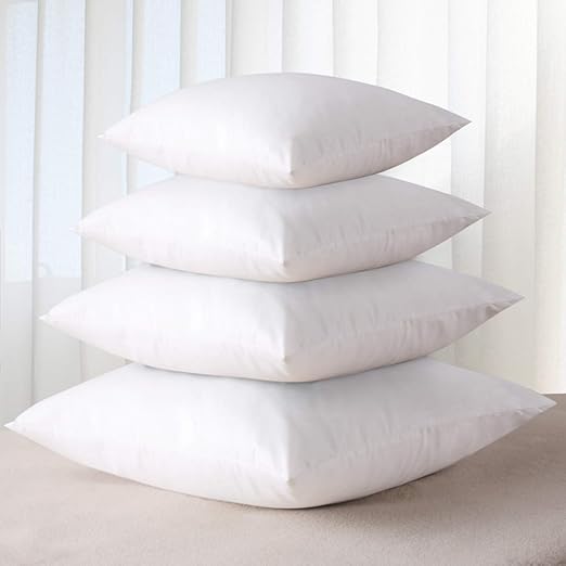 Amazon Com Ashler Set Of 4 Hypoallergenic Throw Pillow Inserts