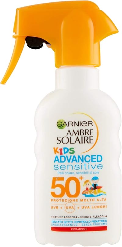 Garnier Ambre Solaire Advanced Sensitive SPF50+ Kids Spray 200ml Water Sweat