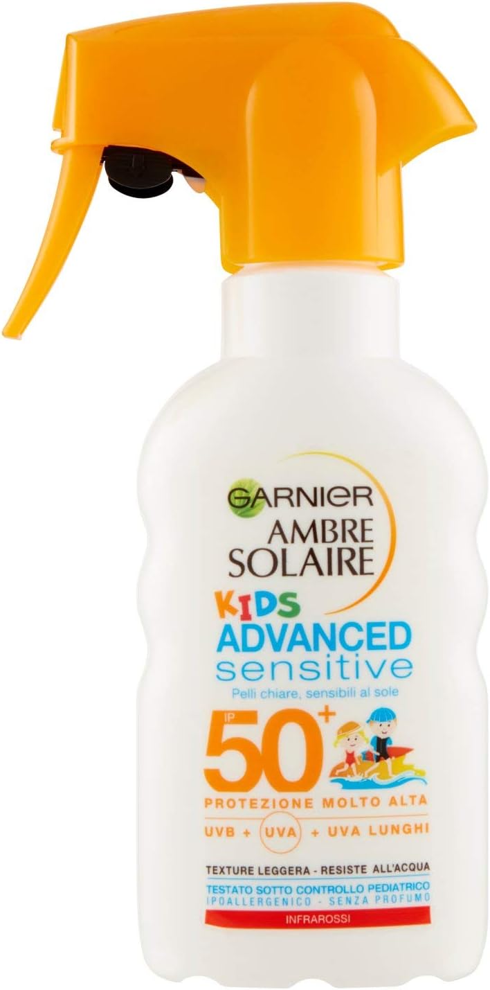 Garnier Ambre Solaire Advanced Sensitive SPF50+ Kids Spray 200ml Water Sweat