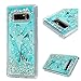 Galaxy Note 8 Case, Quicksand Liquid Case 3D Glitters Shiny Bling Moving Stars Ultra Thin Soft TPU Shockproof Bumper Floating Case Cover for Samsung Galaxy Note 8, Blue Butterfly