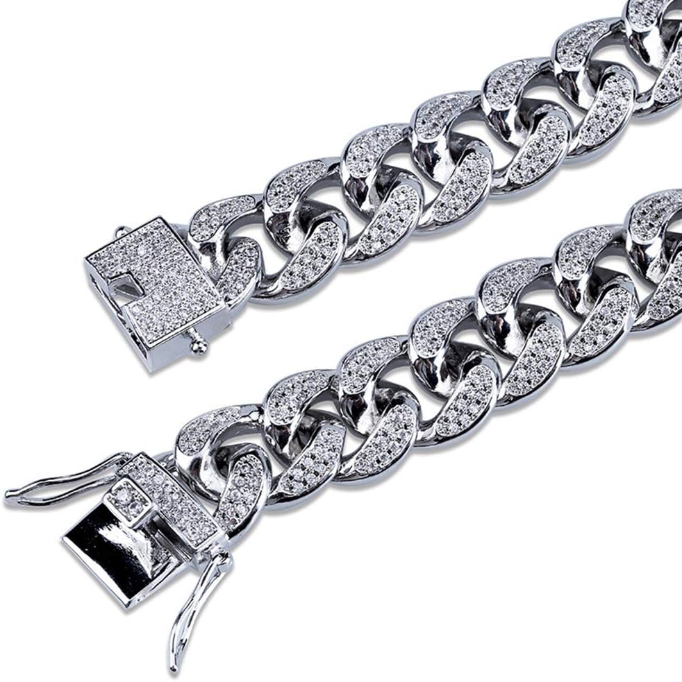 Einsgut Hip Hop Bracelet Seed Gold Plated Hip Hop Iced Out Diamond Miami Cuban Link Chain Bracelet for Men and Women - Image 4