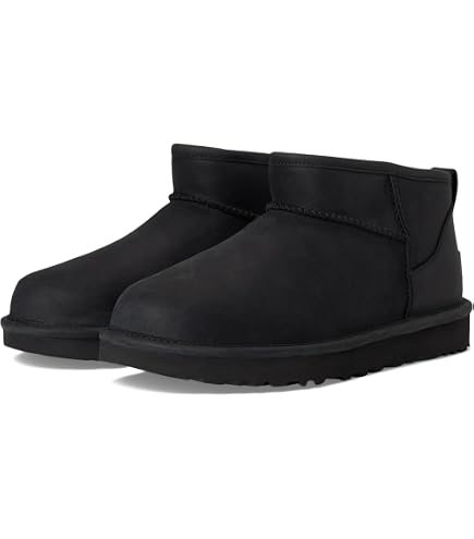 Amazon.com | UGG Women's Classic Short Moto Boot Boot, Black, 9