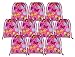 Whimsical Pink Butterfly Drawstring Bags Kids Birthday Party Supplies Favor Bags 10 Pack