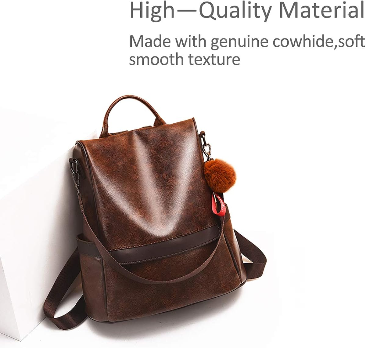 NICOLE & DORIS Backpack Women Fashion Backpack for Ladies Casual Rucksack Waterproof Anti-Theft Daypack Shoulder Bag Large Capacity Coffee - Image 4
