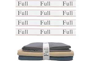 Maletnd 4 Pieces Bed Sheet Organizer Bands, Sheet Organizers and Storage Label Bands, Sheets Organizer for Closet, Sheet Label for Bedding, Sheet Keepers Linen Labels Bedding Bands (Pink, 4Pcs Full)