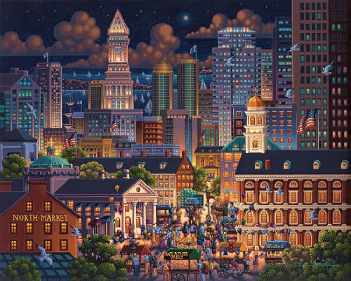 Jigsaw Puzzle - Boston Market 1000 Pc By Dowdle Folk Art
