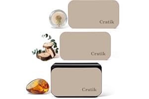 CRATIK Car Air Freshener - Stone Air Freshener - Car Odor Eliminator for Visor Clip- Natural Scent Starter Kit, Vehicle Scent Diffuser for Cabin, Truck & SUV-Pack of 3 (Teak-Amber-Open Air)-CLIP INCLUDED