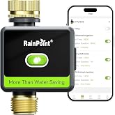 RAINPOINT Smart Hose Timer for Garden, Smart Water Timer with Brass Inlet &amp; Outlet (Not Include Gateway), Automatic Irrigation System for Lawns and Yard
