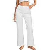 GRAPENT Jeans for Women High Waisted Straight Leg Jeans Stretchy Trendy Wide Leg Denim Pants Jean Trousers Patch Pockets