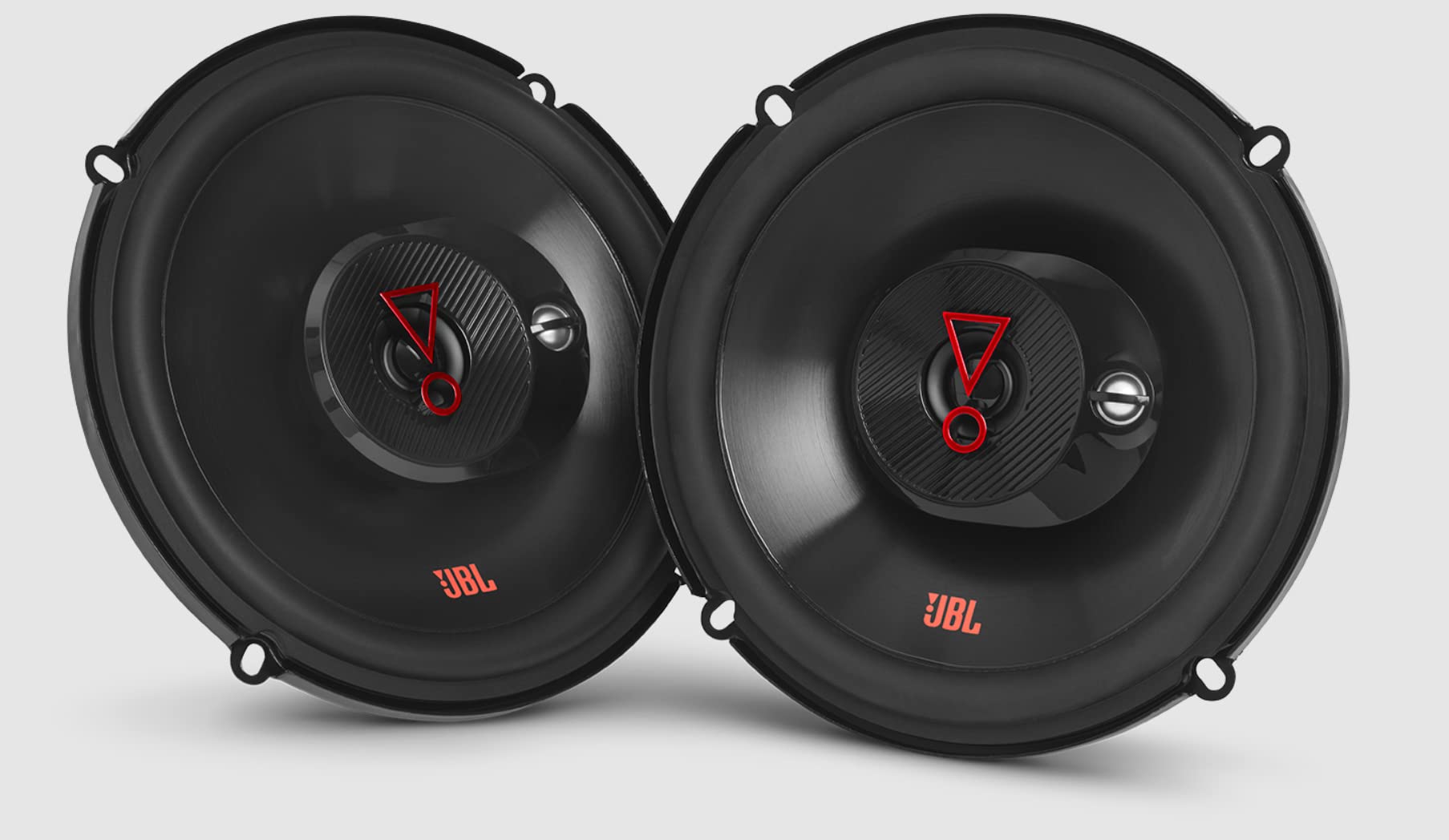 JBL Stage3 637F 6.5 Inch 165mm 3-Way Coaxial Car Speakers 225W Peak Power Auto Audio Sound System with Plus One Woofers and Edge Driven Dome Tweeters No Grills Pair