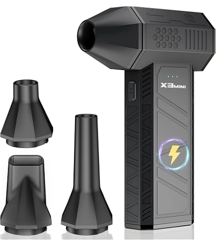 Electric Air Duster - 180,000 RPM Compressed Air Blower With 4 Speeds & LED Lights
