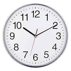 Plumeet Extra Large Wall Clock - 16" Non Ticking