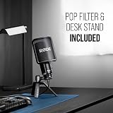 RØDE NT-USB USB Condenser Microphone with Pop Filter Tripod Studio Quality view 4