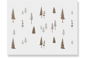 STENCIL REVOLUTION Fir Tree Forest Pattern Wall Stencil - Pattern Stencil, Nature Stencil, Fir Stencil, Decorating Walls - Create Your Own Space