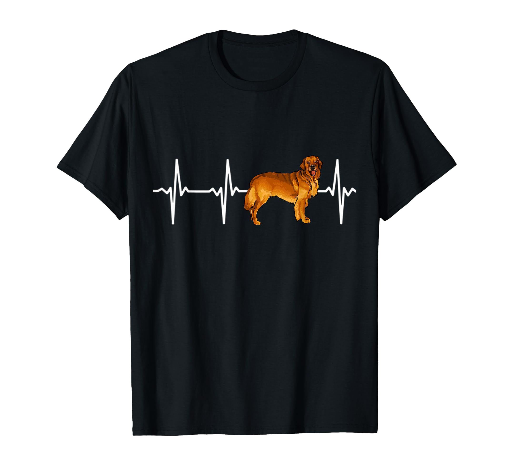 Golden Retriever Heartbeat Love My Dog T-Shirt