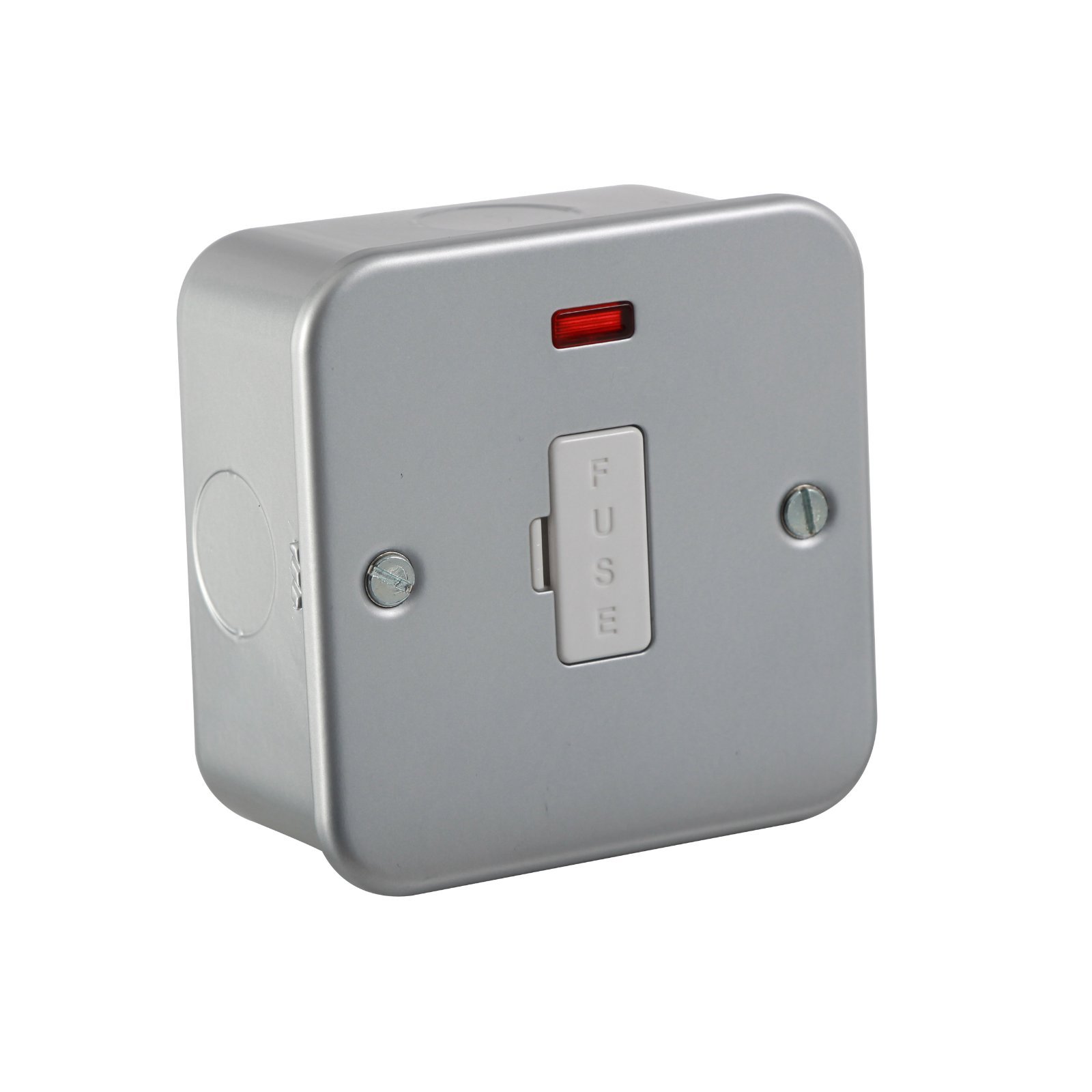 Knightsbridge Metal Clad 13A Fused Spur Unit with Neon Grey M6000N