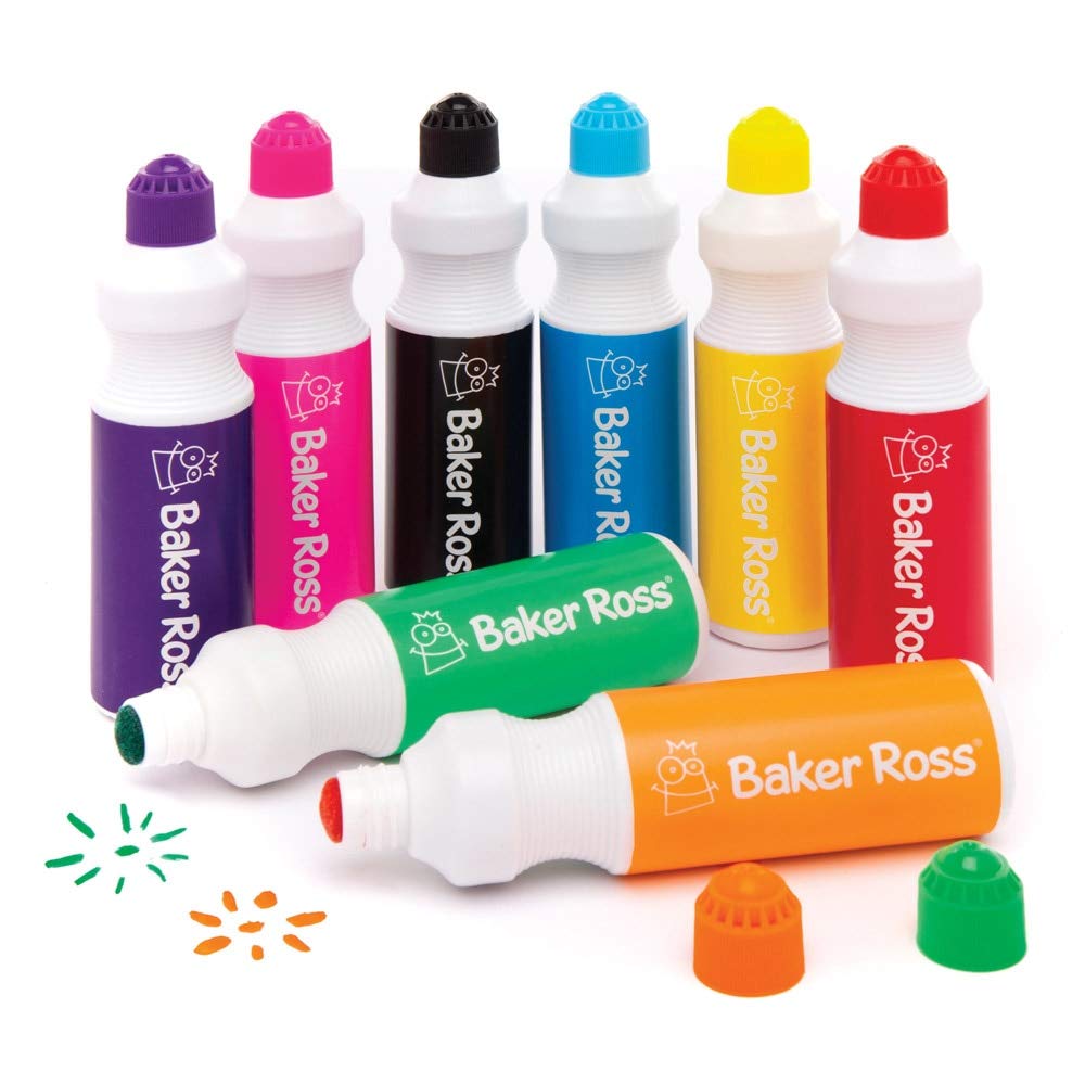 Baker Ross AW632 Jumbo Paint Markers - Pack of 8, Paint Sticks Ideal for Arts and Crafts Projects