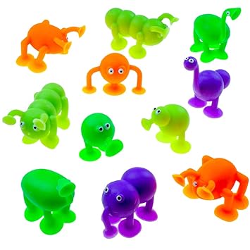 German Trendseller® Plopper - Tiere -zum Poppen ? Stikiess ? Gummi - Strolche ? Kindergeburtstag ? Mitgebsel ? Süße Saugnapf 